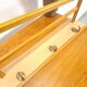 Wall coat rack with brass and leather vintage