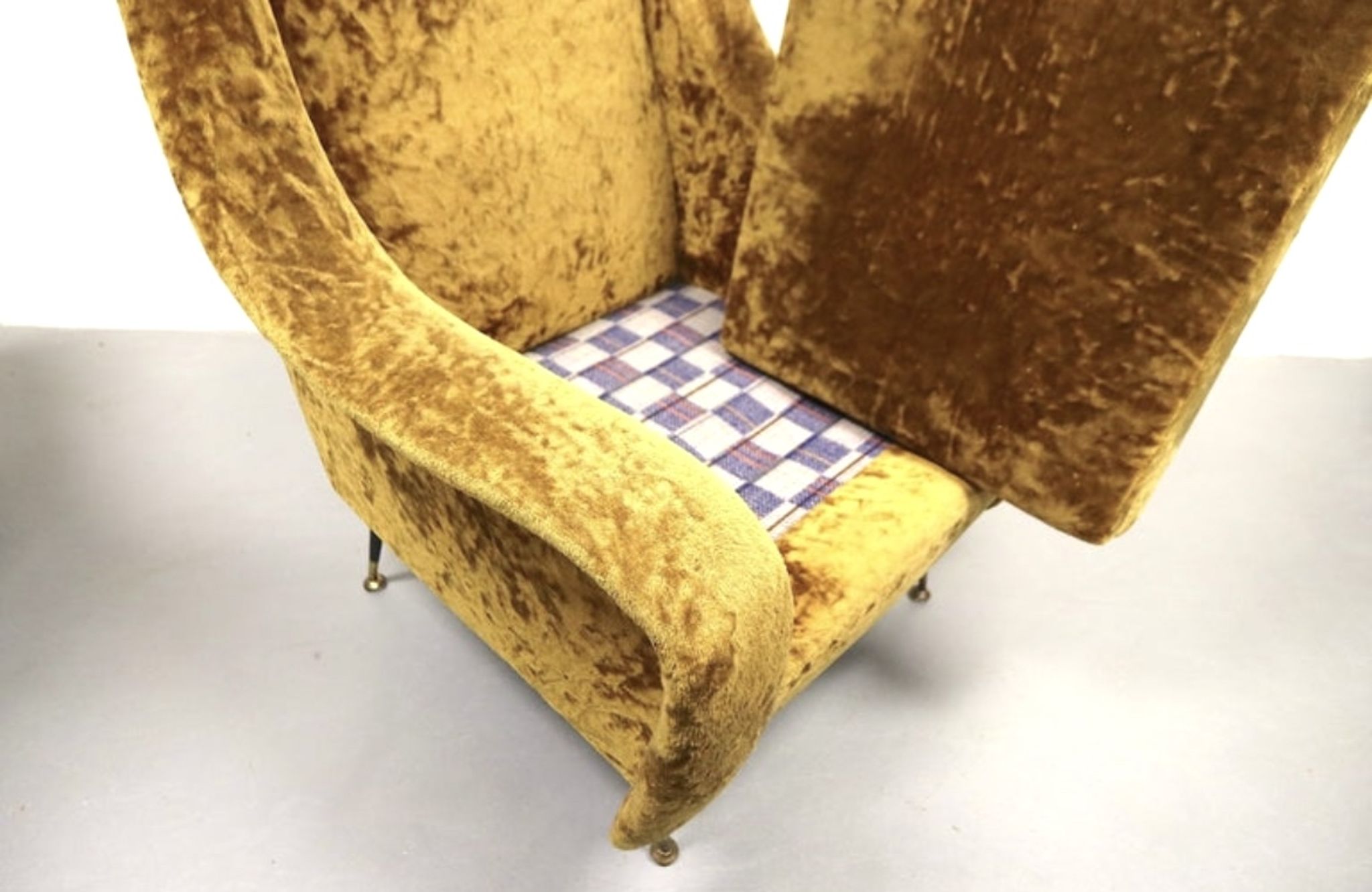 Pair set of 2 armchairs, italy 1950s