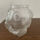 Vintage glass bear head jar France