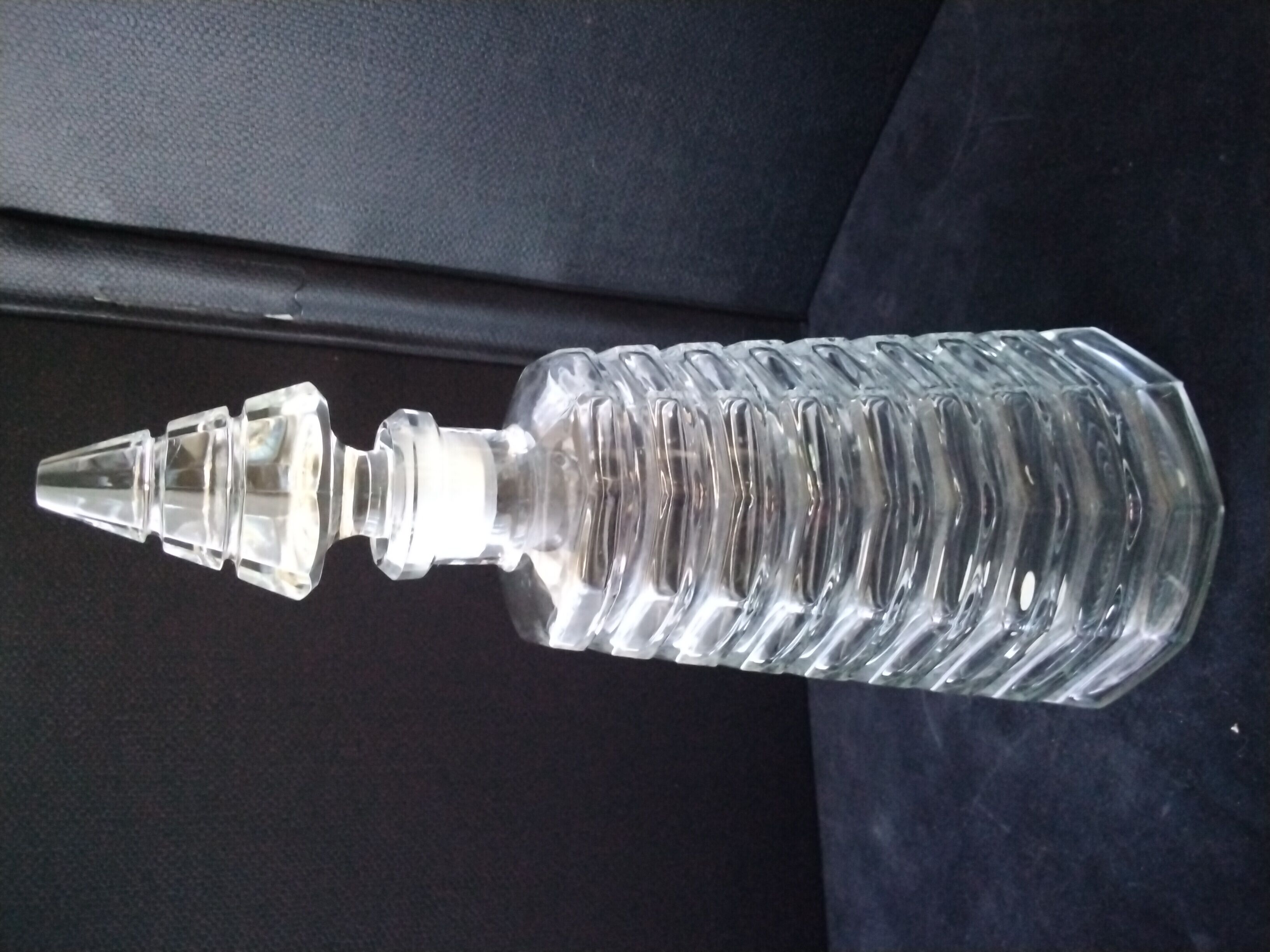 Glass perfume or eau de toilette bottle
