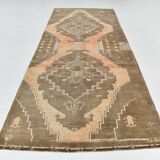 Tapis de couloir turc marron délavé 5x13, 159x385 cm