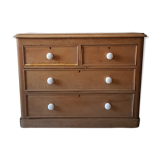 English oak and ceramic handles dresser