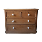 English oak and ceramic handles dresser