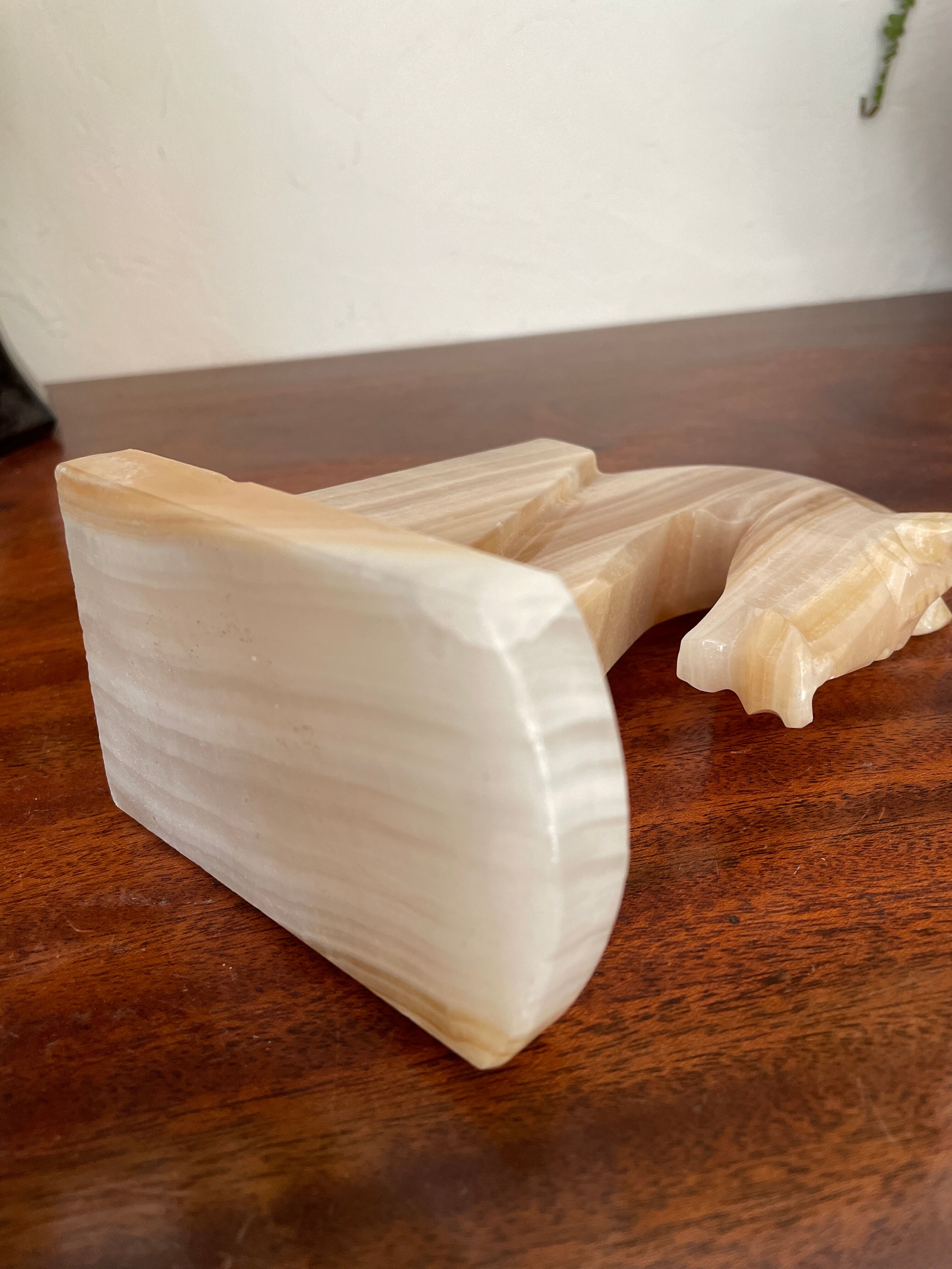 Pair of onyx bookends 19cm