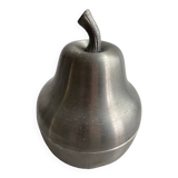 Pear-shaped ice bucket Large format brushed aluminum