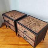 Pair of ethnic bedside tables, sofa ends
