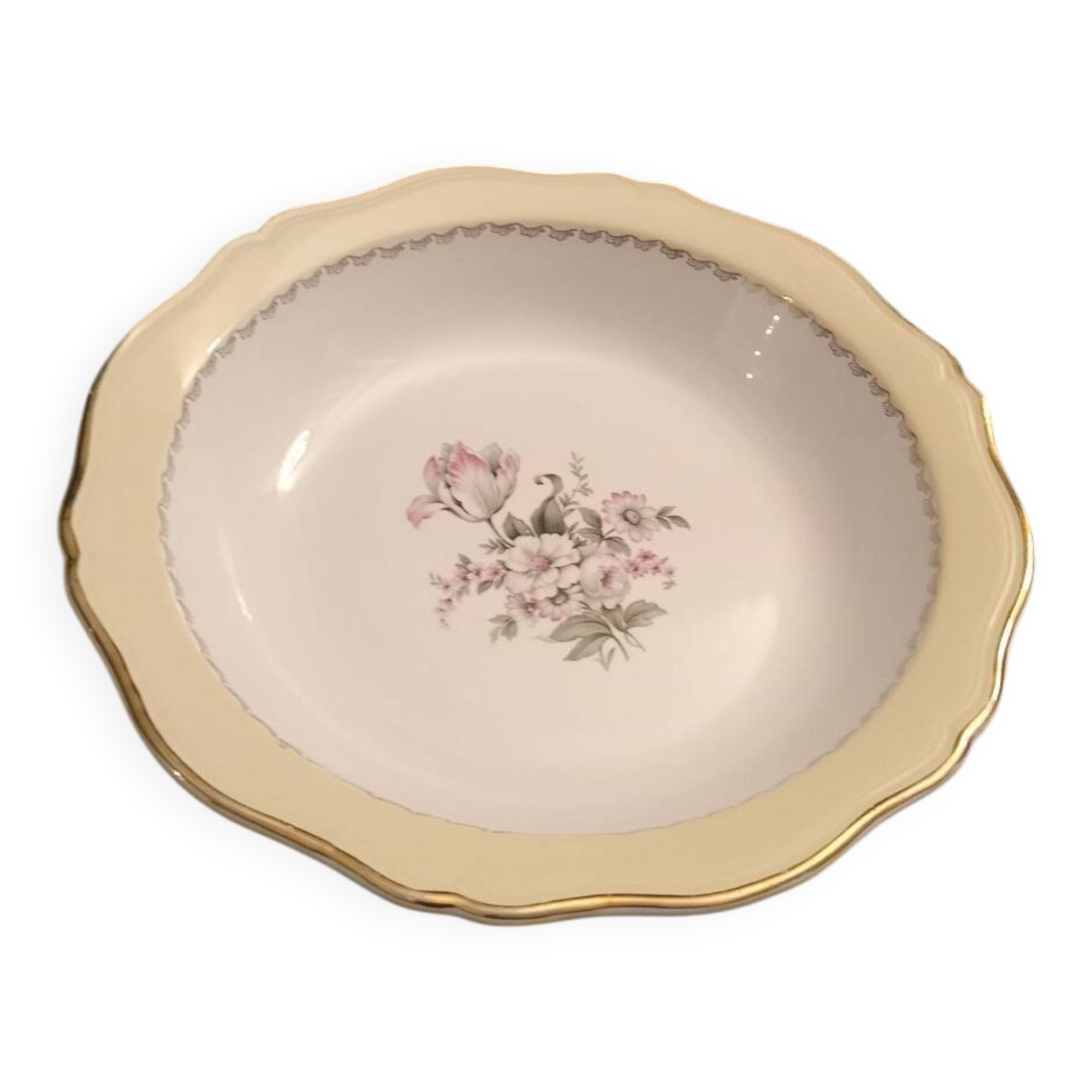 Grand plat creux L Amandinoise vintage