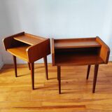 Pair of vintage Scandinavian bedside tables from the 1960s