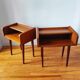 Pair of vintage Scandinavian bedside tables from the 1960s
