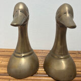 Brass Duck bookends