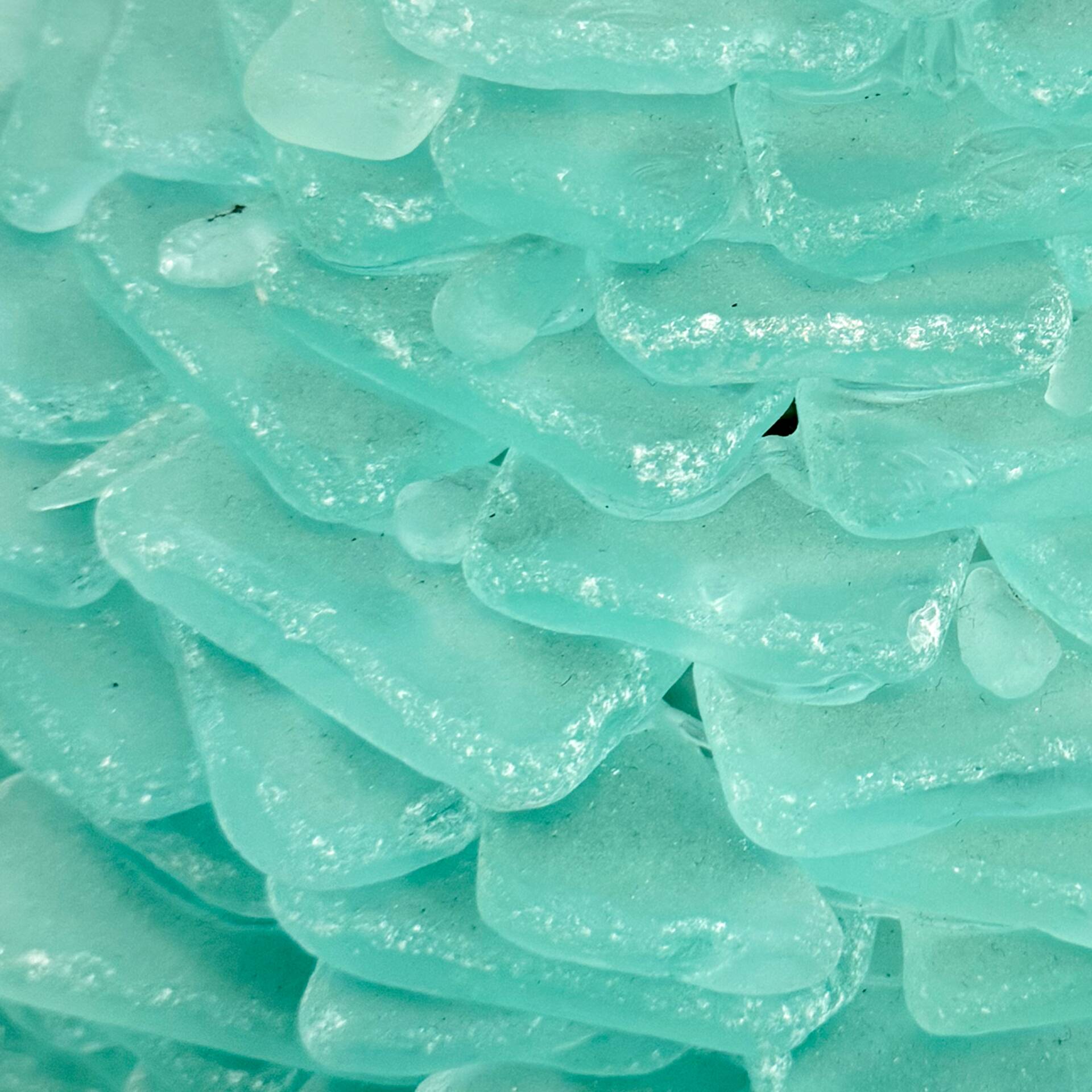 Poliarte Mid-century Modern Murano Glass Water Green Floor Lamp "Cactus"