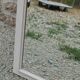 Large antique Art Deco bevelled mirror from 1929 – Greige tabletop mirror