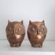 Pair of large brass owl bookends