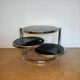 Metal and smoked glass coffee table, 1970