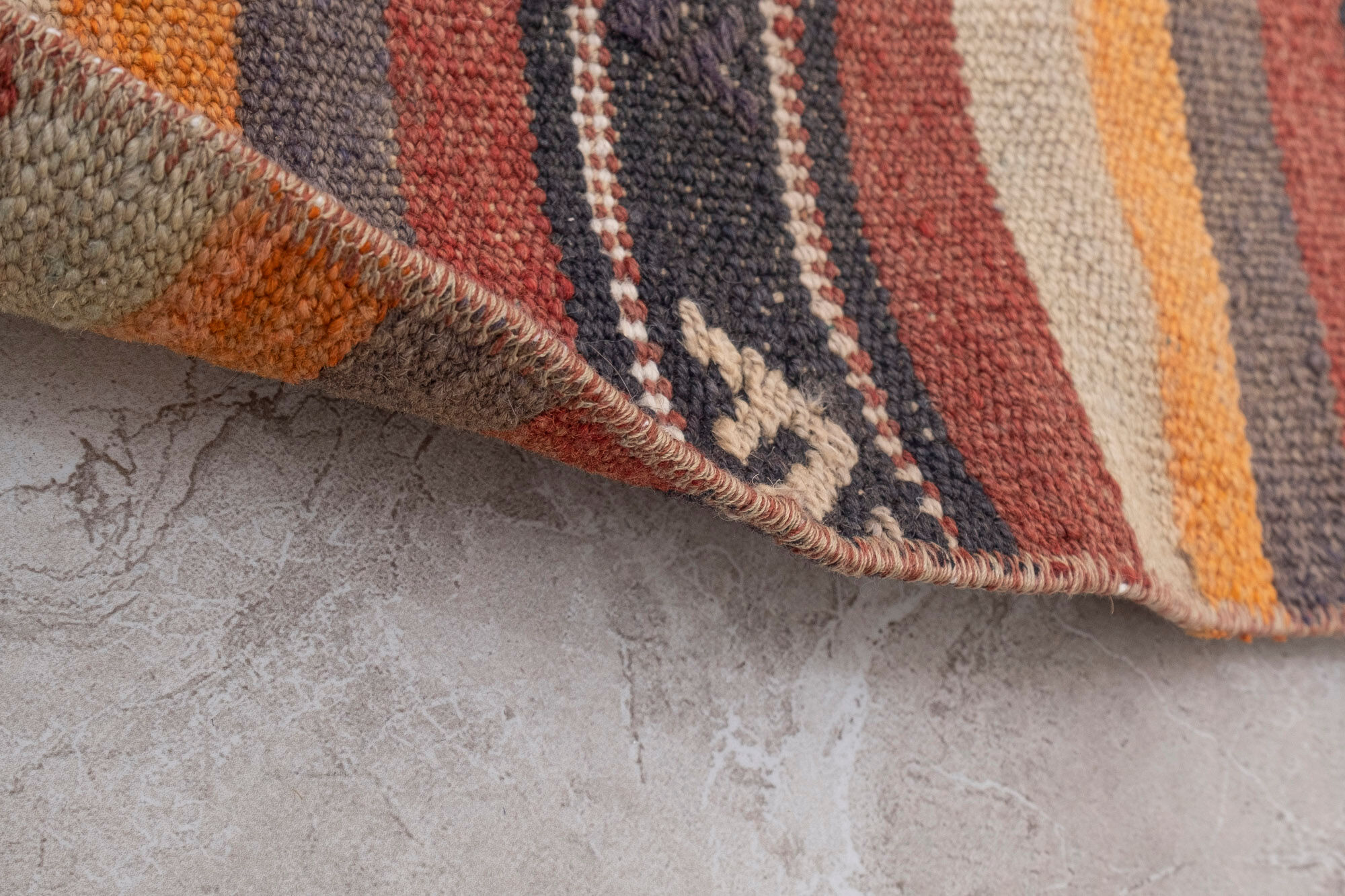 Turkish kilim runner with modern design, boho nomadic stair runner 80 x 512 cm