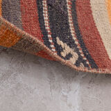 Turkish kilim runner with modern design, boho nomadic stair runner 80 x 512 cm