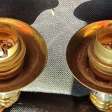 Pair of bronze and glass/neoclassical wall lamps