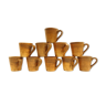 Lot 10 tasses à café en grès