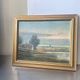 Vintage Landscape oil on canvas With Wooden frame