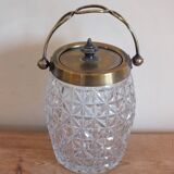 Old small ice cube or pickle bucket in cut crystal