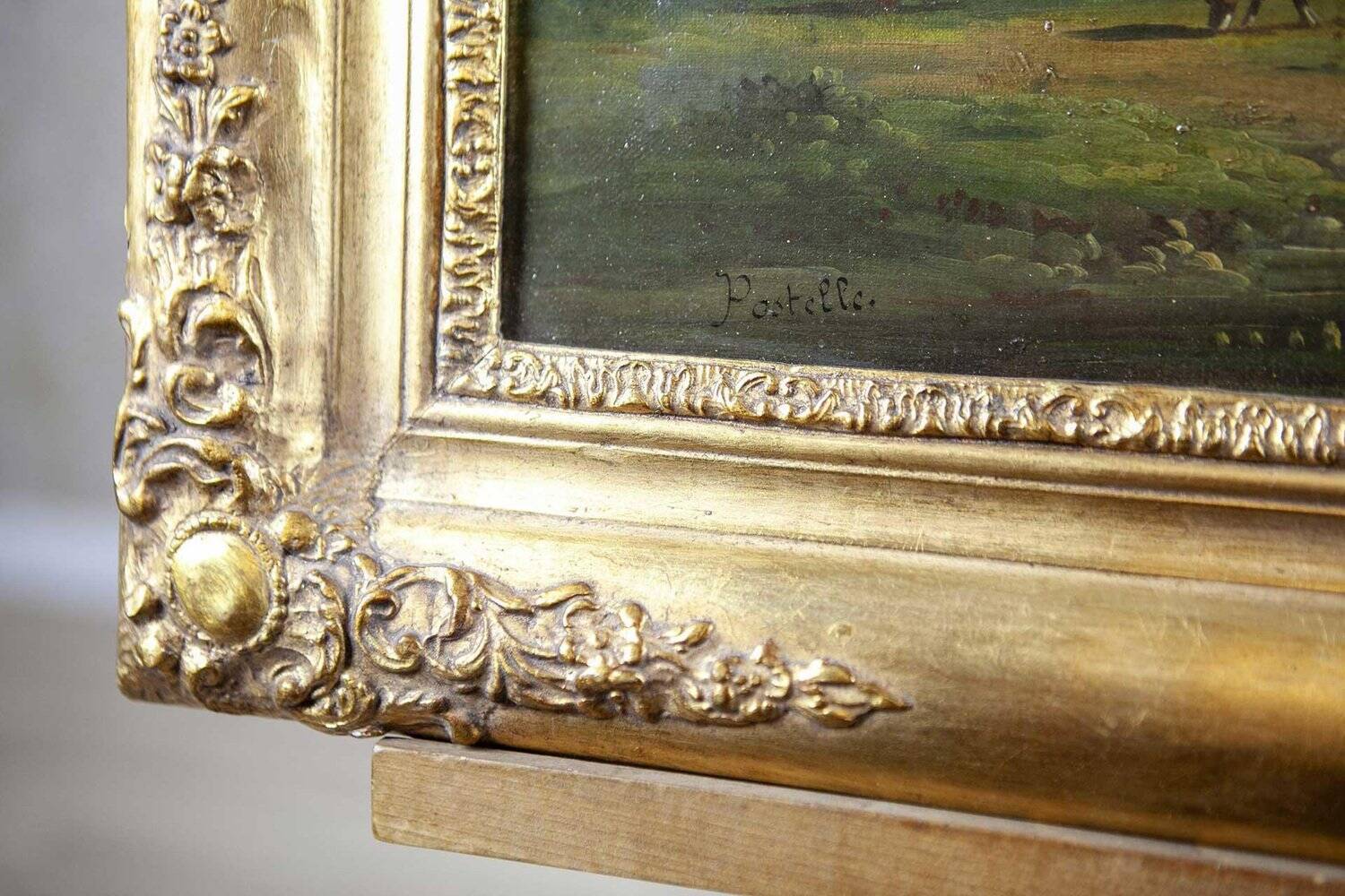 Village, 19th Century, Oil on Canvas, Framed