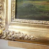 Village, 19th Century, Oil on Canvas, Framed