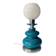 Vintage turquoise blue crackled glazed ceramic lamp – base ch