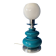 Vintage turquoise blue crackled glazed ceramic lamp – base ch