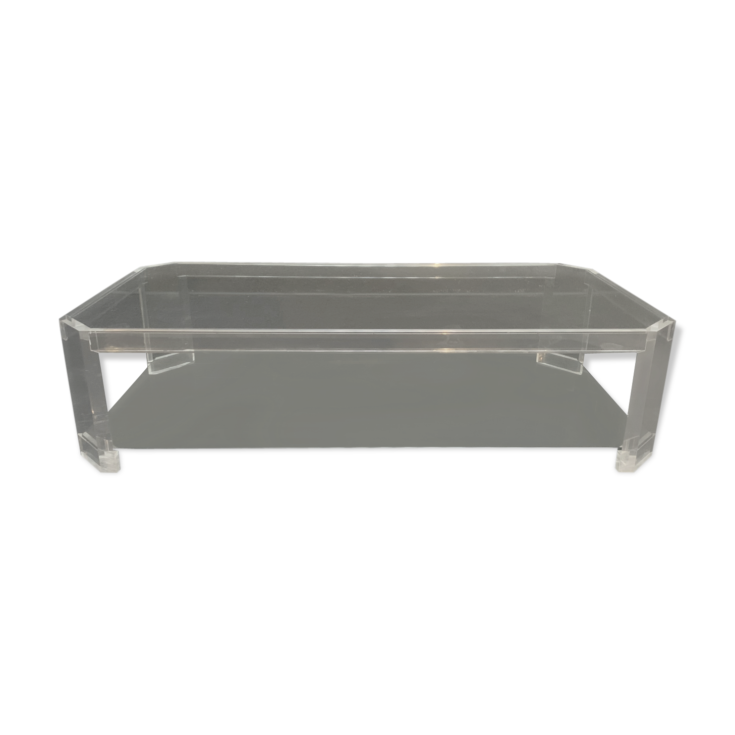 David Lange double-plated coffee table
