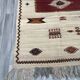 Handwoven Moroccan rug, tribal rug, Kilim rug from the Taznakht tribe.