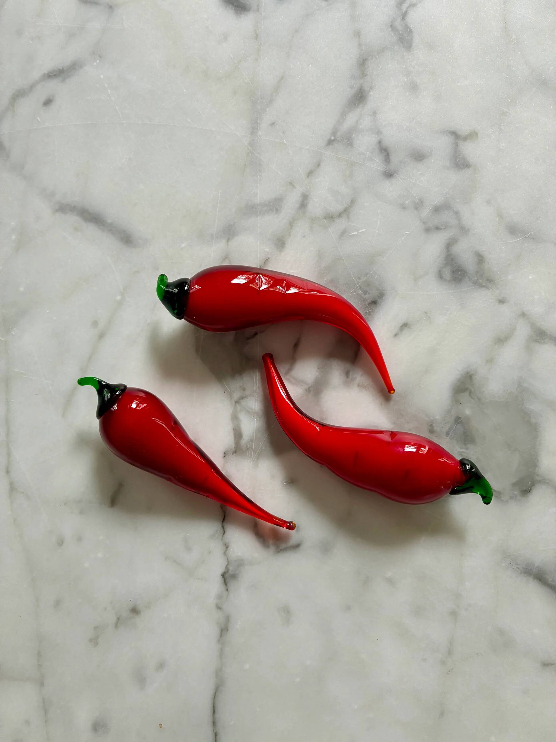 Six "Spicy" Murano glass knife rests - 1970.