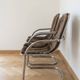 2 vintage designer chairs from the 70s in the style of Willy Rizzo, space age.