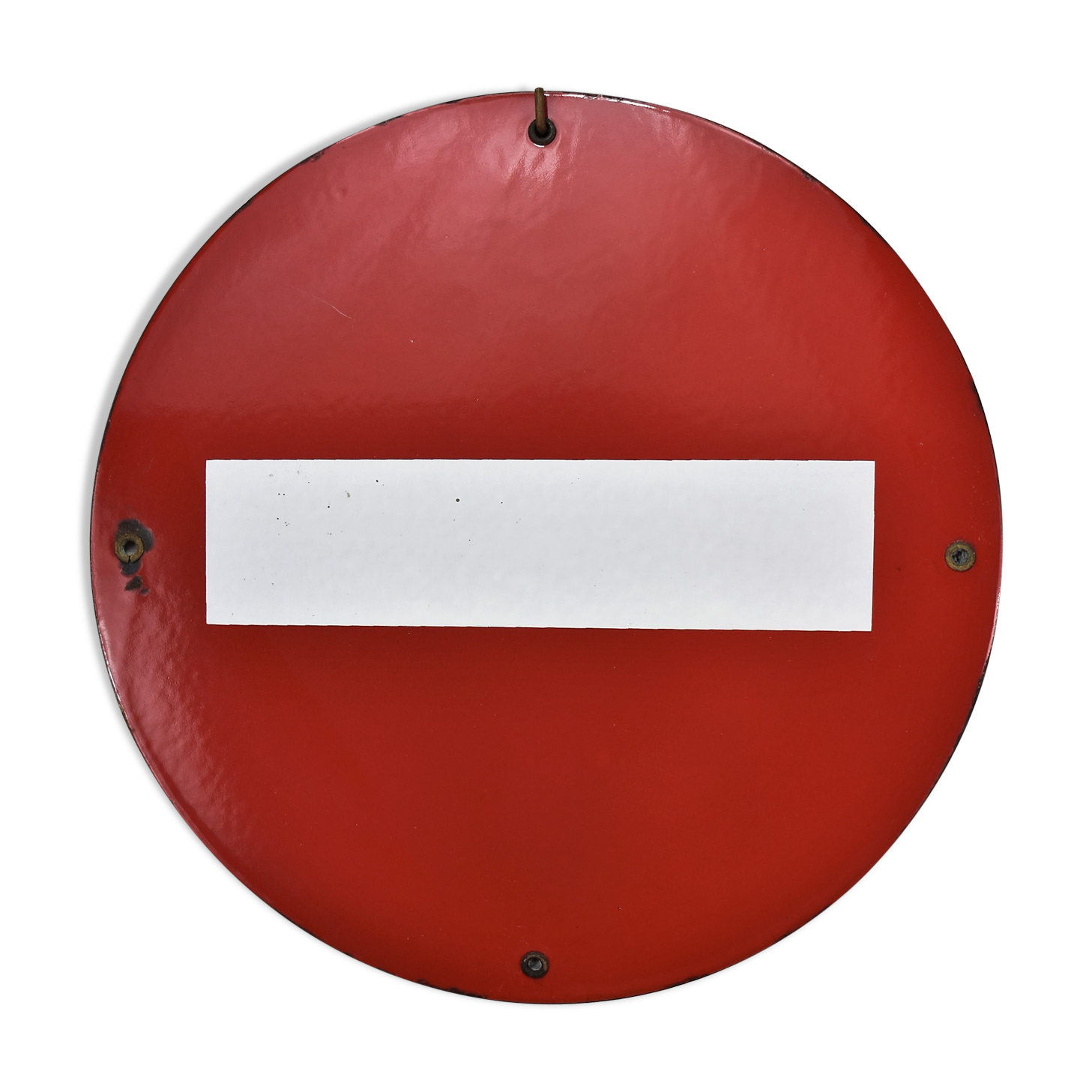 Enamelled forbidden direction panel