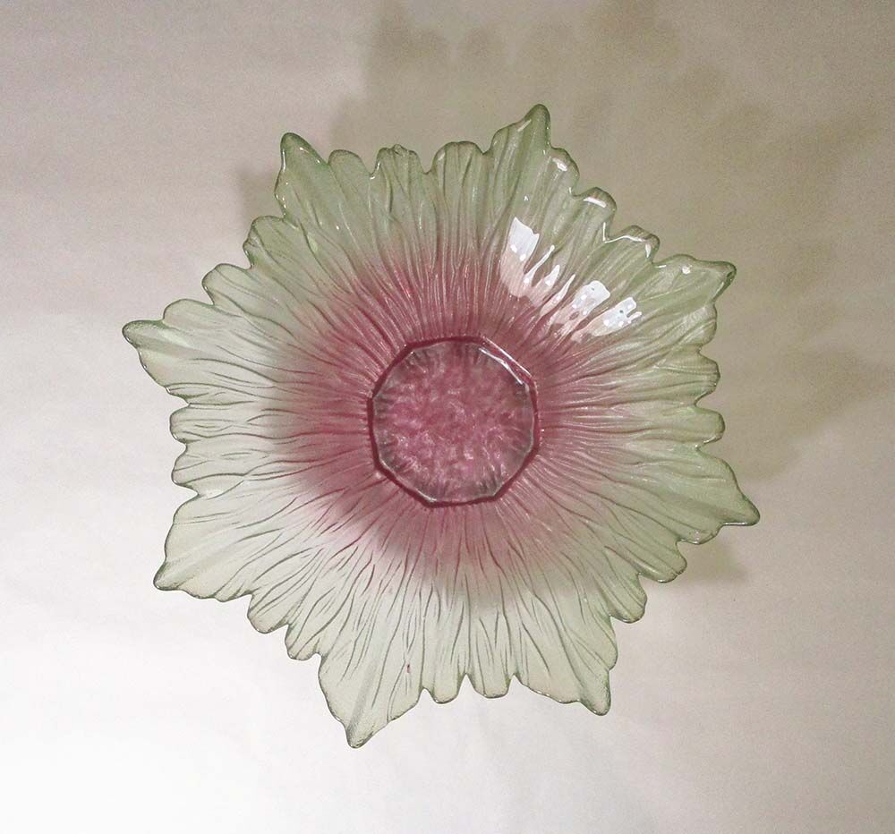Large coloured glass fruit cup