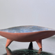 Coupe tripode en gres émaillé, céramique JS