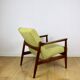 GFM-64 armchair, design by Edmund Homa from the 70s, yellow lemon lime