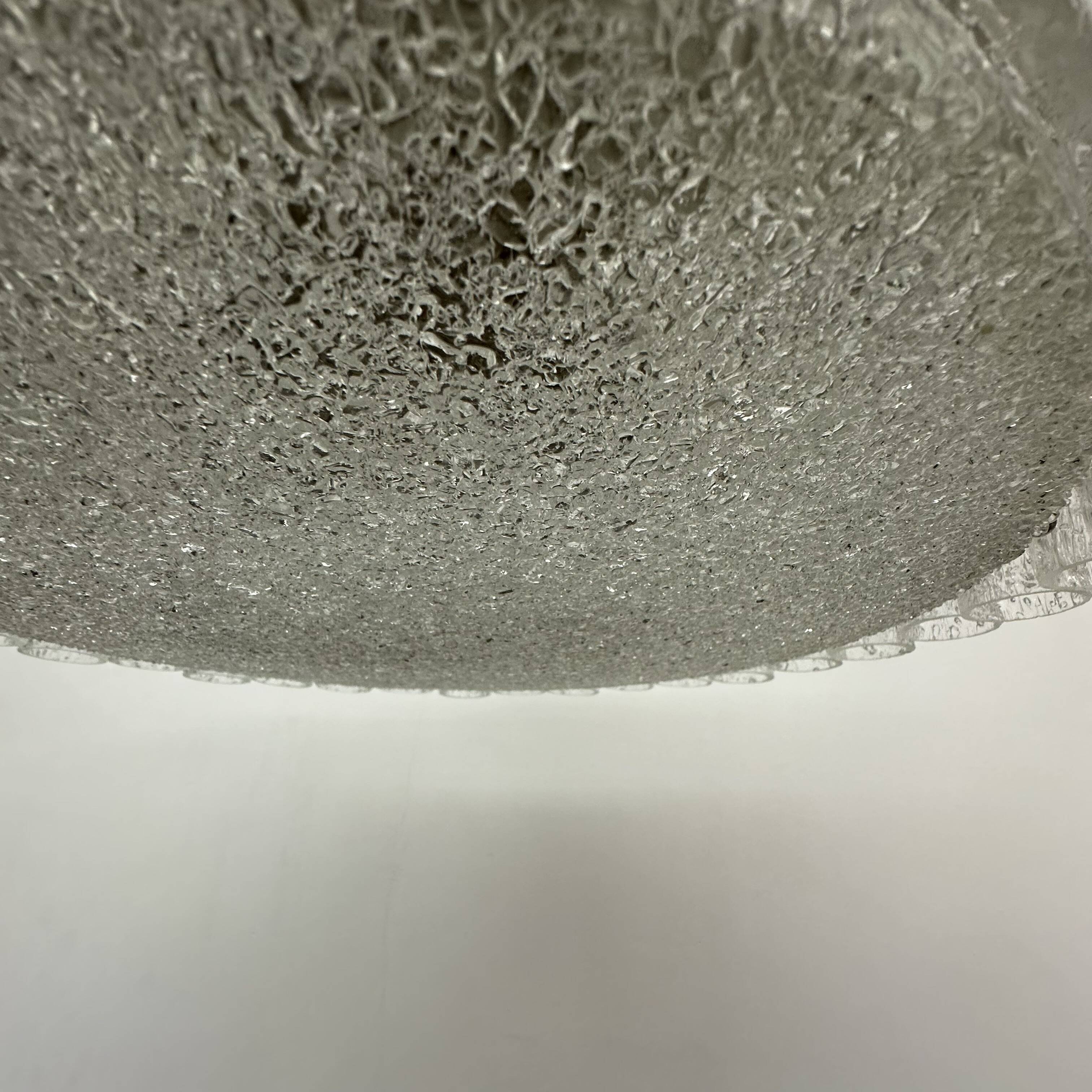 Glass Tubes Chandelier Flush mount from Doria Leuchten, 1960s