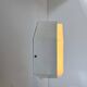 Pair of vintage Raak wall lights, opaline and white lacquered metal, Netherlands 1968