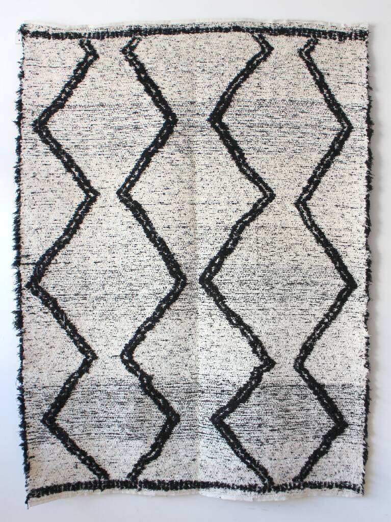 Reversible rug - hand-woven recycled cotton - 170 x 240 cm