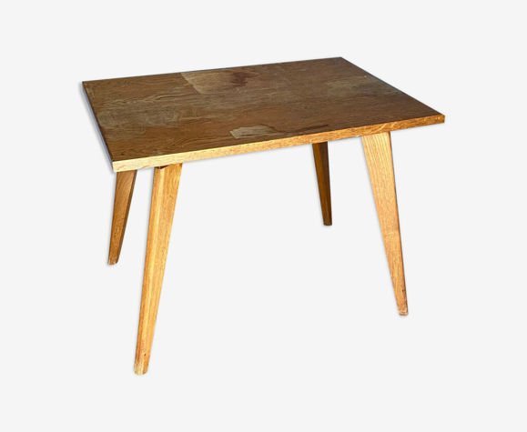 Coffee table compass legs 1960 chene clair