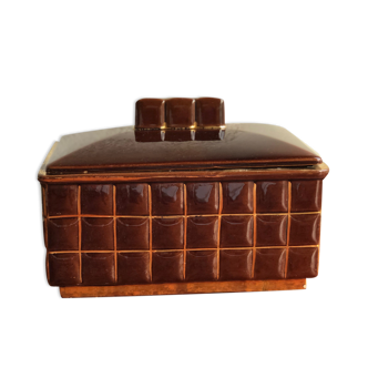 Art Deco earthenware cookie box