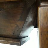 Solid walnut kneading table old XIX°