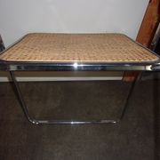 Chrome cane folding chairs 1970