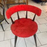 Chaise vintage scandinave moumoute circa 1960