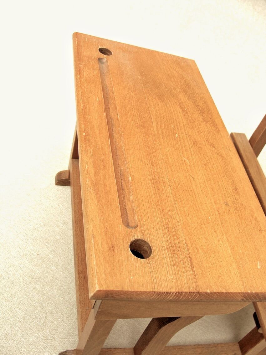 Miniature wooden desk for dolls