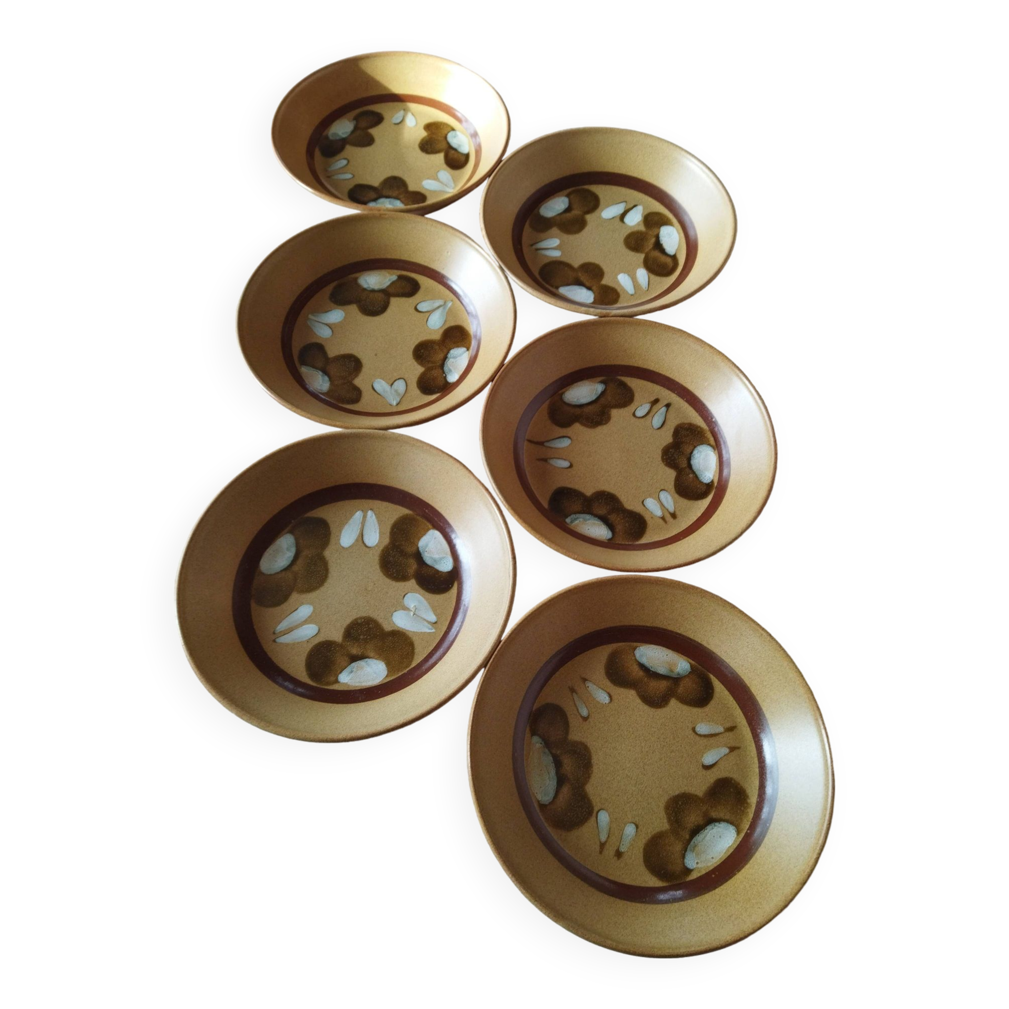 6 Sarreguemines Chamonix calotte plates