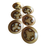 6 Sarreguemines Chamonix calotte plates