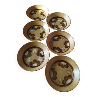 6 Sarreguemines Chamonix skullcap plates
