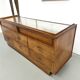 Vintage Siegel Paris workbench in oak and glass – 1950