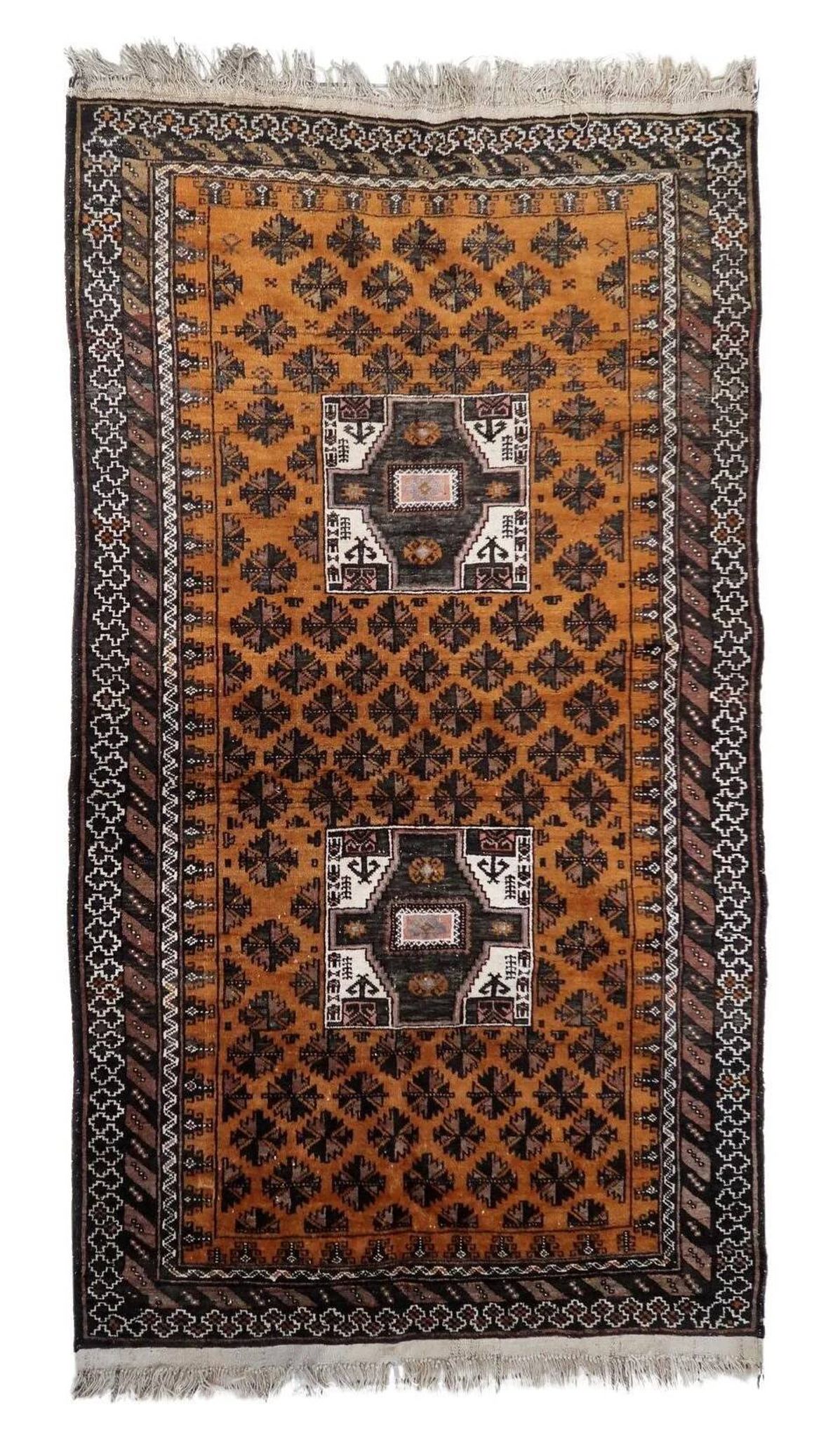 Tapis Baluch afghan ancien fait main, 107 cm x 189 cm, années 1920